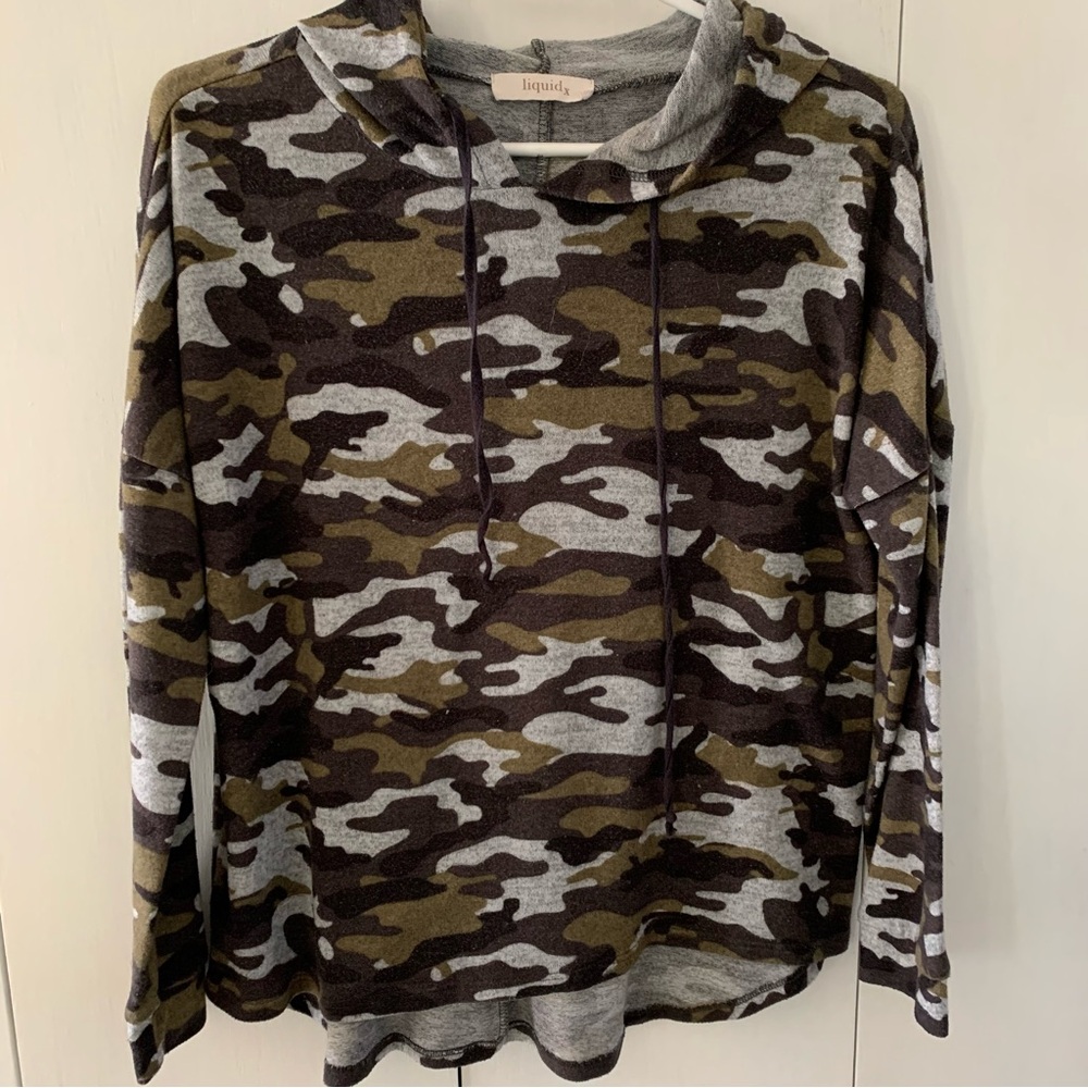 Liquido Camo Hoodie - Brown and Gray
